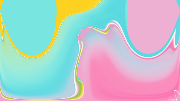 Abstract Artistic Blue Colors Digital Art Gradient Pink Wallpaper