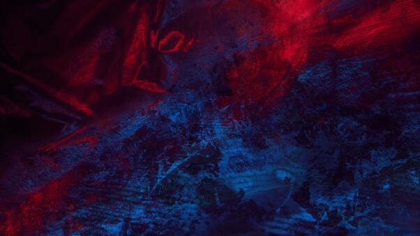 Abstract Blue Red Splash Thick 4k Wallpaper