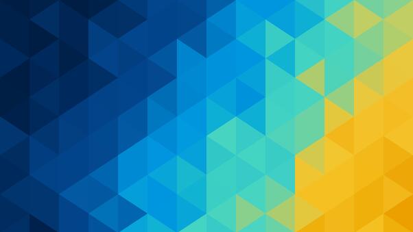 Abstract Blue Yellow Wallpaper