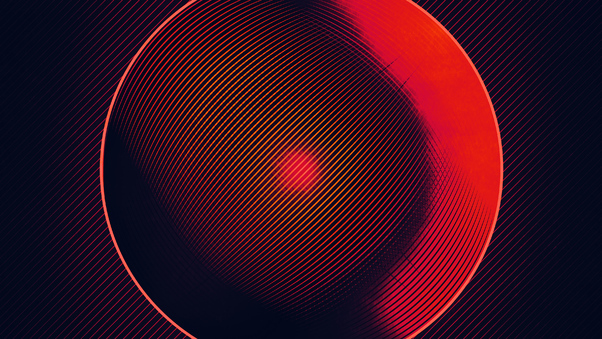 Abstract Circle Red Lines 4k Wallpaper