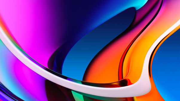 Abstract Colorful Glass Bend Shapes 4k Wallpaper