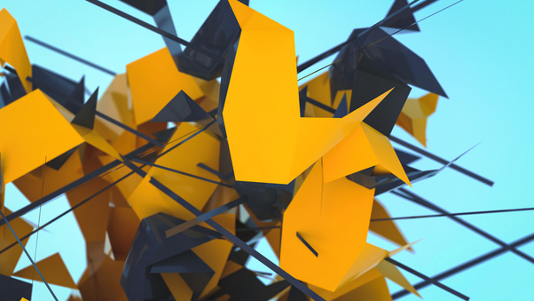 Abstract Geometry 3d Shapes 5k Wallpaper