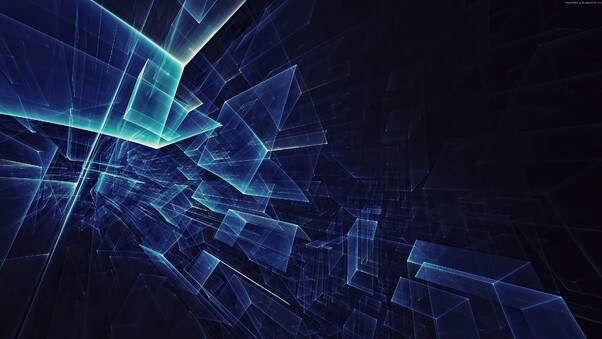 Abstract Geometry Glass 4k Wallpaper