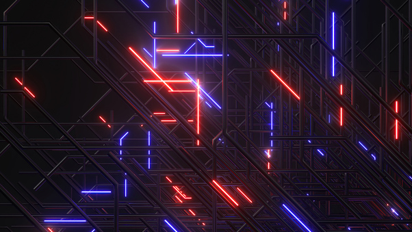 Abstract Neon Light 8k Wallpaper