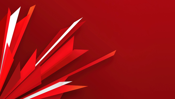 Abstract Red Shapes 5k Wallpaper