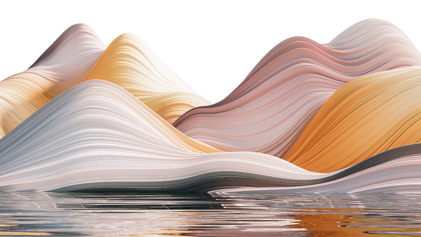 Abstract Wave Mountains Wallpaper