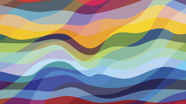 Abstract Waves Colorful 4k Wallpaper
