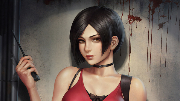 Ada Wong Resident Evil 2 Art Wallpaper