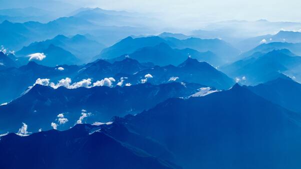 Aerial Photography Of Mountains Wallpaper