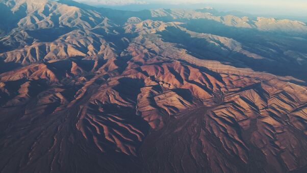 Aerial View Of Mountain Range Wallpaper