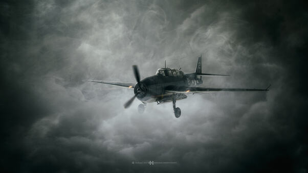Aircraft Dark Clouds Wallpaper