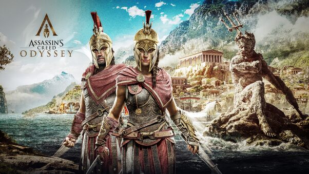 Alexios And Kassandra Assassins Creed Odyssey 8k Wallpaper