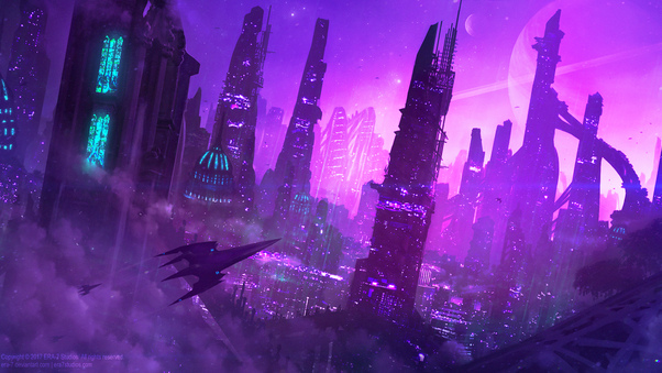 Aliens City Wallpaper