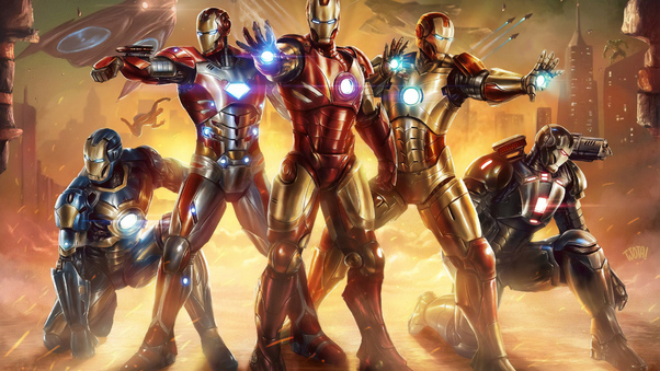 All Iron Man Suit Wallpaper
