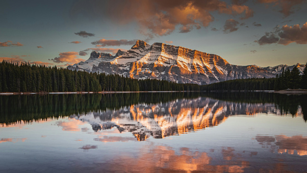 Alpine Reflection Mountain Lake Wallpaper