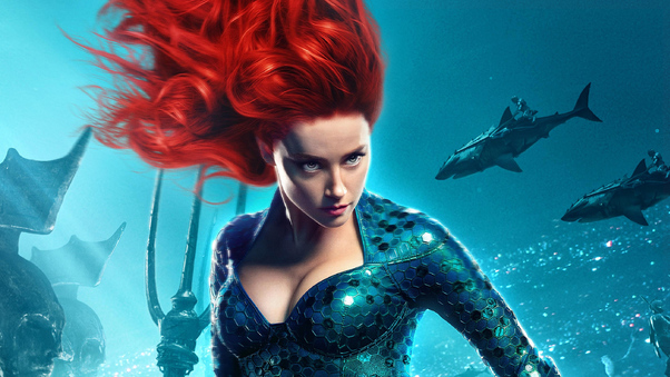 Amber Heard As Princess Mera In Aquaman Movie Wallpaper