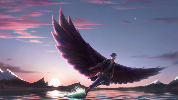 Angel Boy Wings Wallpaper