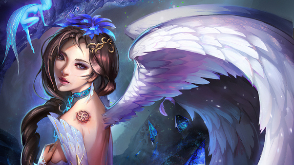 Angel Girl Wings Wallpaper
