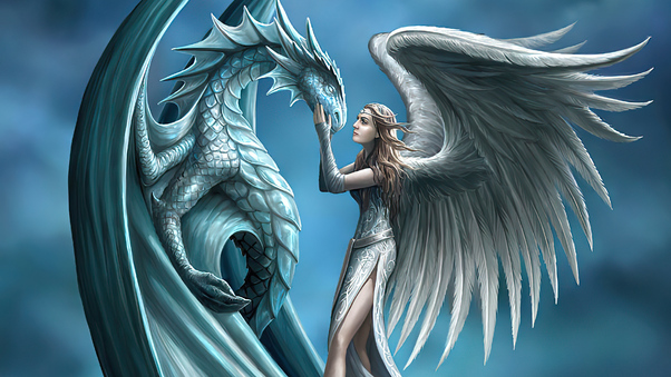 Angels And Dragons 4k Wallpaper