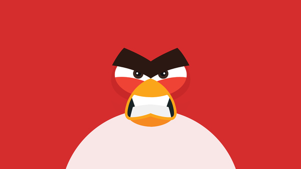 Angry Bird Minimal 8k Wallpaper