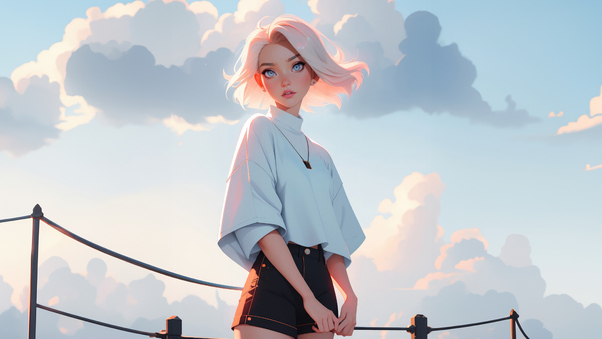 Anime Art Girl Portrait 5k Wallpaper