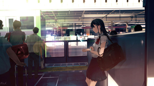 Anime Girl After School 8k Wallpaper