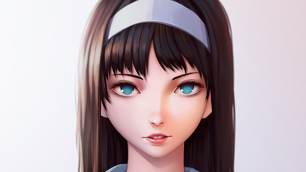 Anime Girl Aqua Eyes 4k Wallpaper