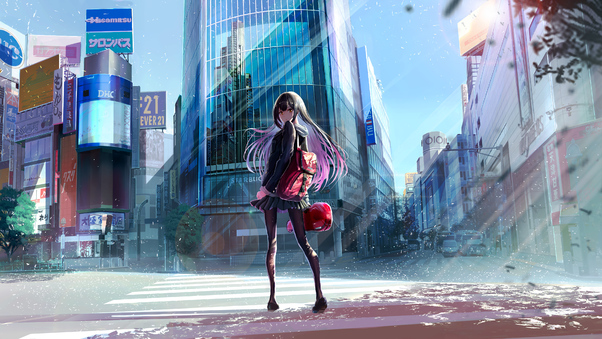 Anime Girl Back To Home 4k Wallpaper