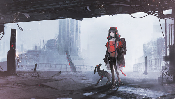 Anime Girl Cyberpunk Apophysis Wallpaper