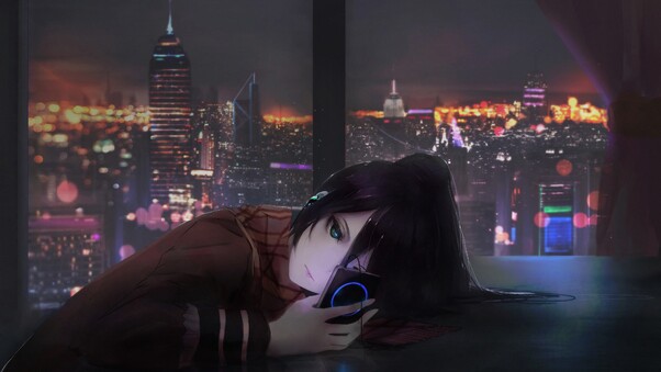 Anime Girl Listening Music On Ipod Wallpaper