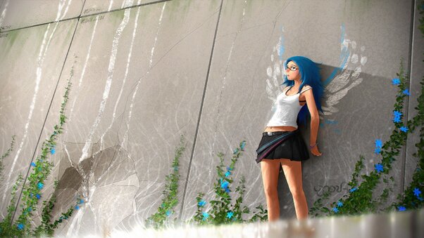 Anime Girl Mini Skirt Wallpaper