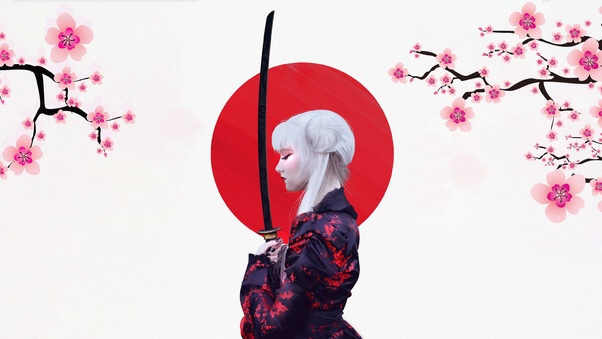 Anime Girl Samurai Wallpaper