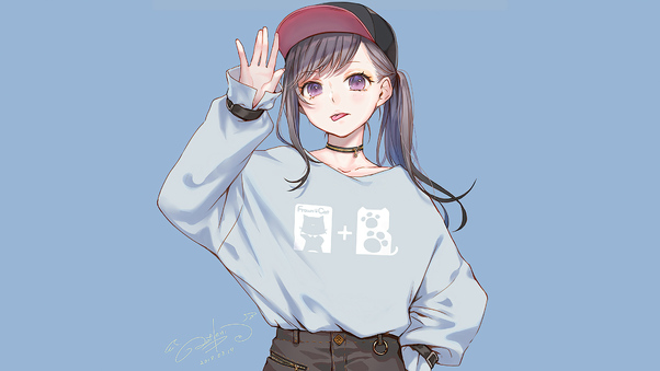 Anime Girl Sweater Hoods 4k Wallpaper
