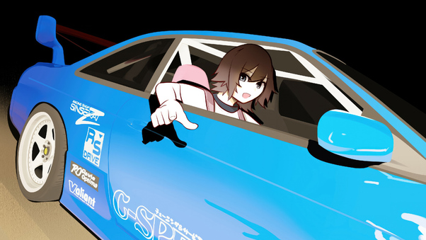 Anime Girl With Cars 4k Wallpaper