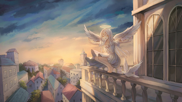 Anime Girls Wings Unfold In Glory 4k Wallpaper