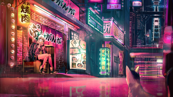 Anime Original Pink Wallpaper