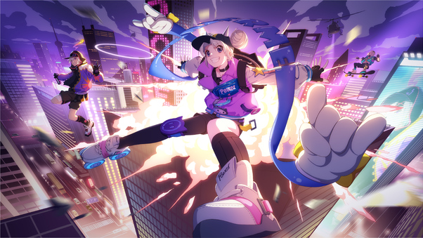 Anime Sneaker Girl Illustration Wallpaper