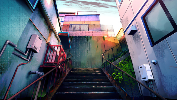 Anime Stairs To Home 4k Wallpaper