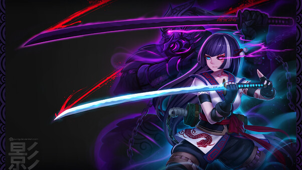 Anime Warrior Girl Wallpaper