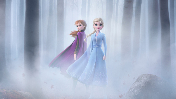 Anna And Elsa In Frozen 2 4k Wallpaper