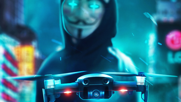 Anonymus Boy With Drone 4k Wallpaper