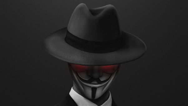 Anonymus Hat Guy 4k Wallpaper