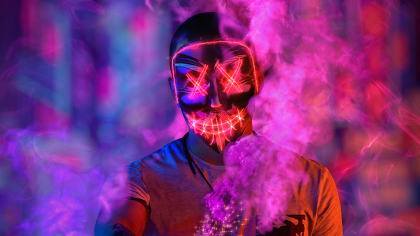 Anonymus Mask Smoke Wallpaper