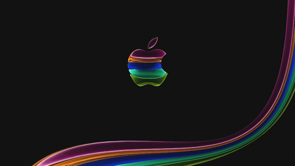 Apple Glass Logo Dark 4k Wallpaper