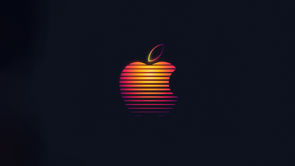 Apple Glowing Logo 4k Wallpaper