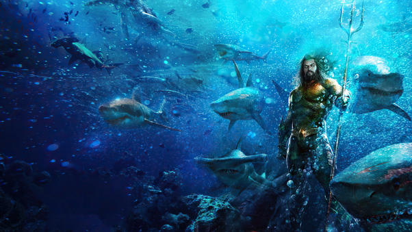 Aquaman In Ocean Wallpaper