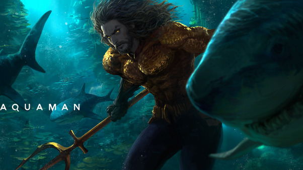 Aquaman Underwater Artwork Wallpaper