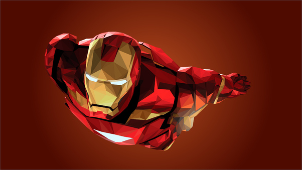 Art Iron Man Low Poly Wallpaper