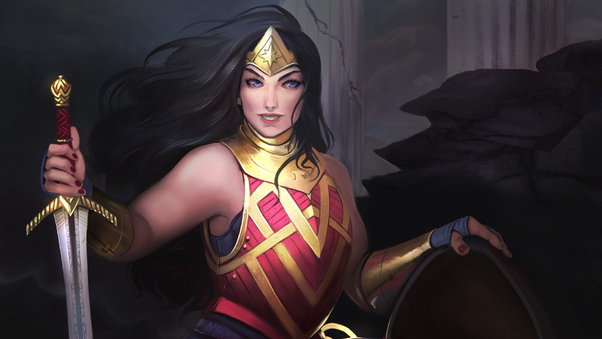 Art Wonder Woman Warrior Wallpaper