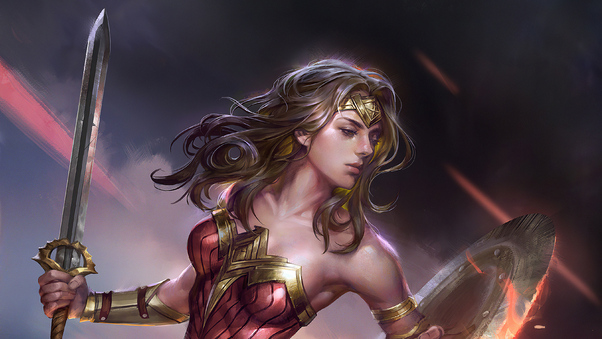 Art Wonder Woman4k Wallpaper
